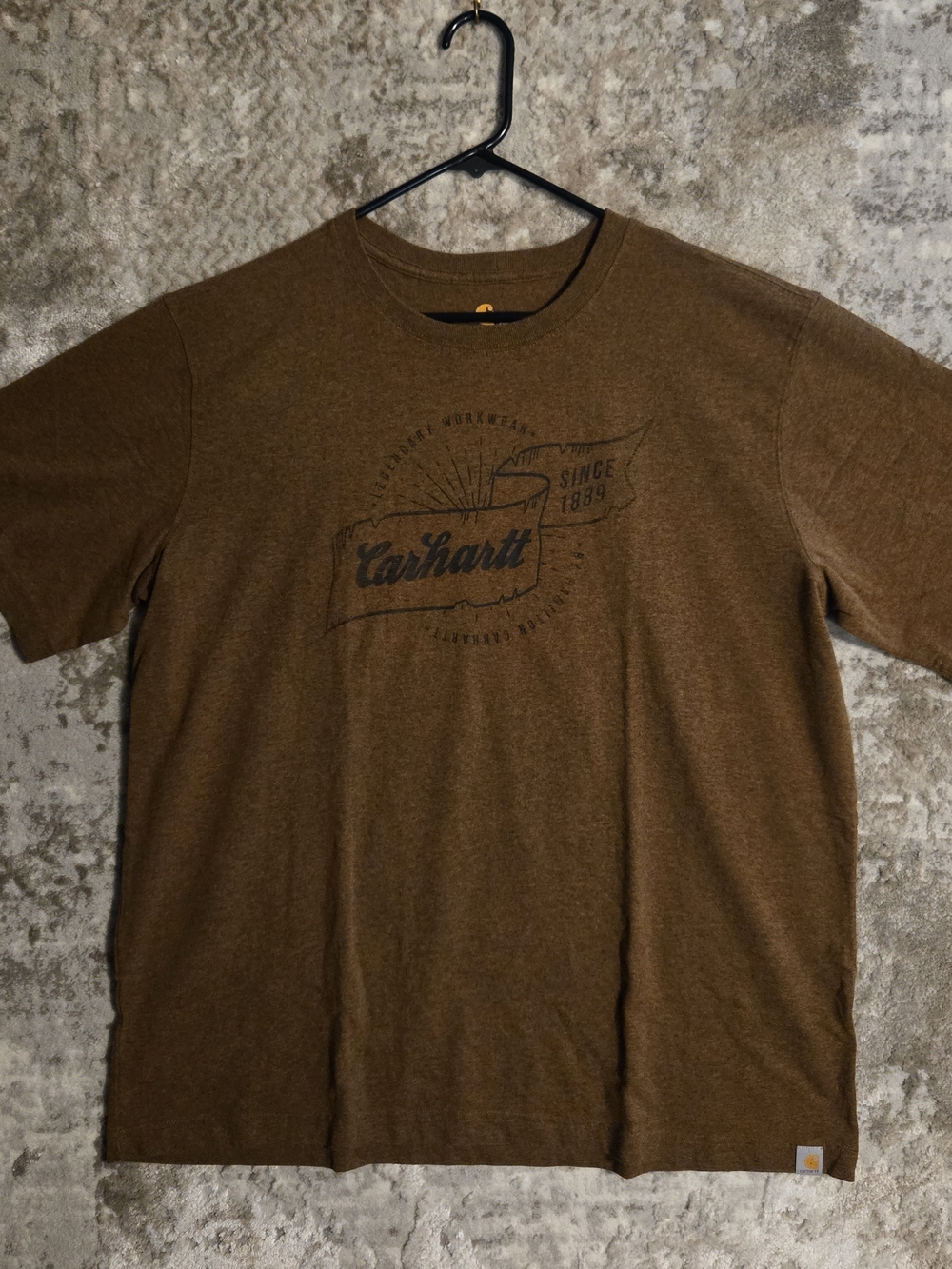 Carhartt Men's Brown Graphic Logo T-Shirt